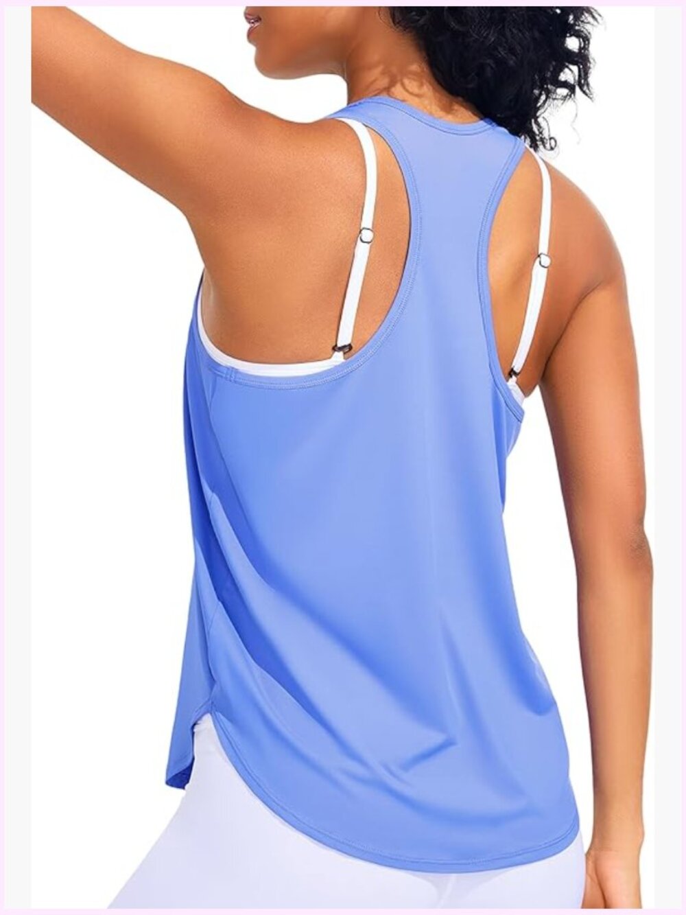 Ice Silk Quick Dry Athletic Running Tank Top Racerback Gym Tops Loose Fit